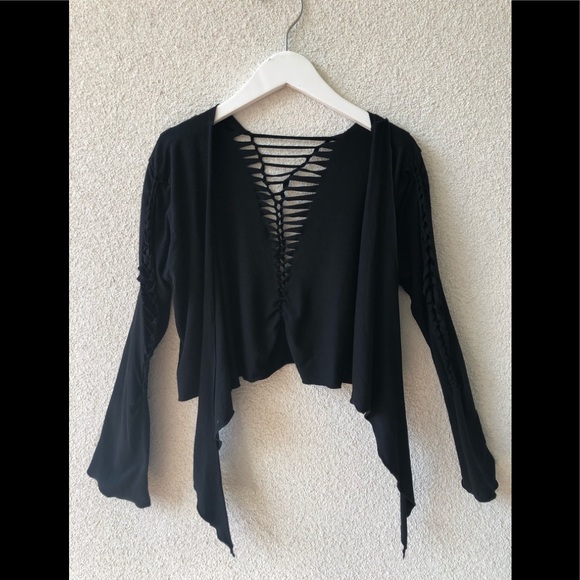 Jackets & Blazers - 🎥 short tide up cover up black